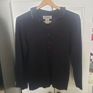 Susan Bristol Classic Career 1/2 Button Down Sweater
